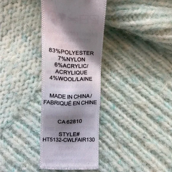 Ricki's Mock Neck Fair Isle Pull Over Sweater‎ Size Medium - Picture 14 of 16